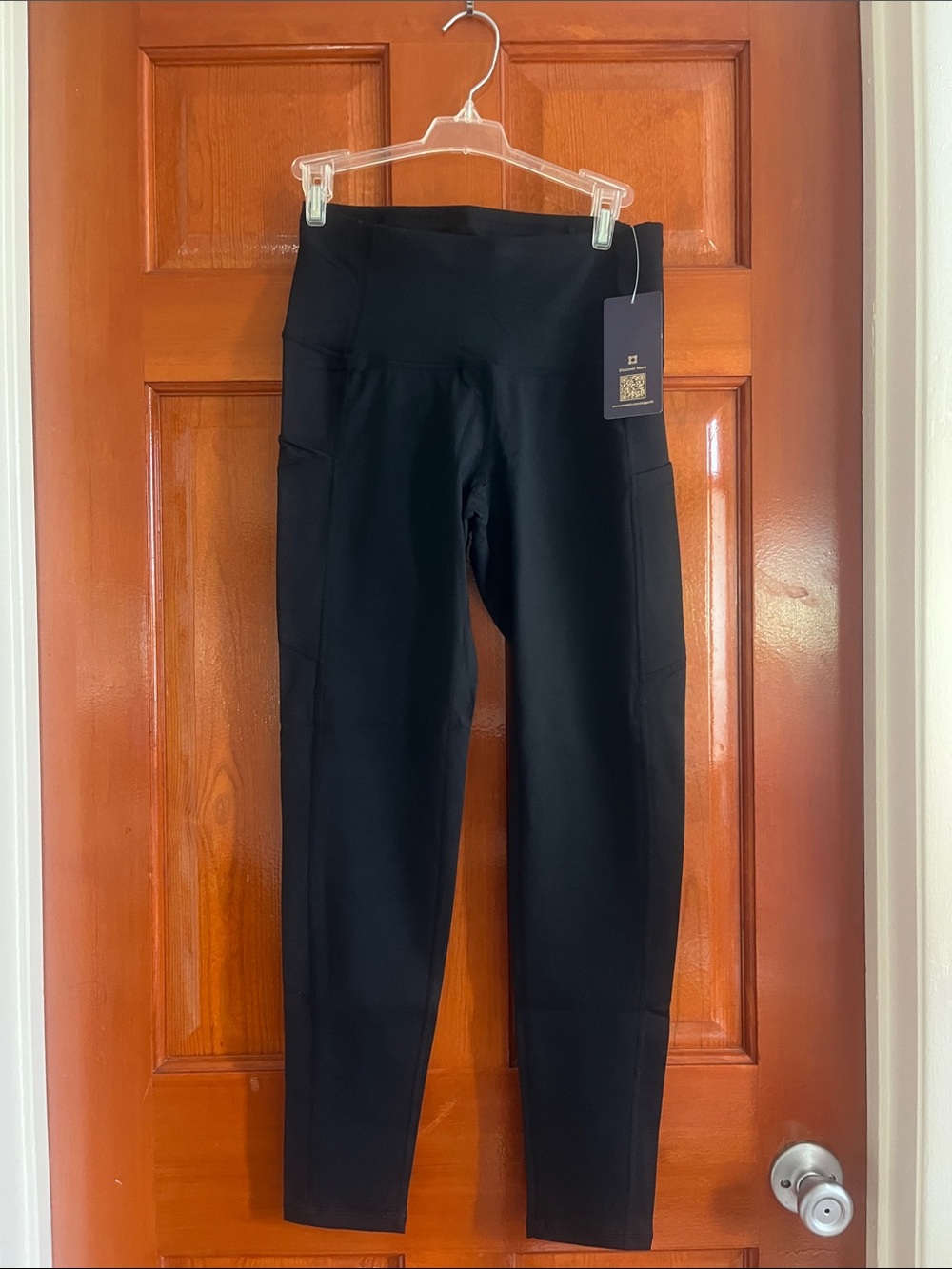 Women’s Dragon Fit Active Black Leggings with Side Pockets - Size S